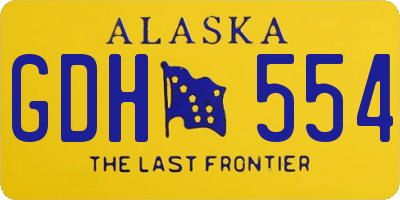 AK license plate GDH554