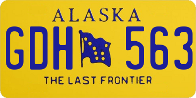 AK license plate GDH563
