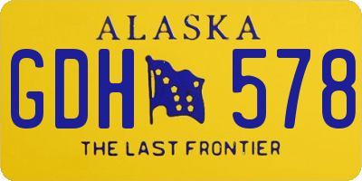 AK license plate GDH578