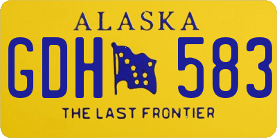 AK license plate GDH583