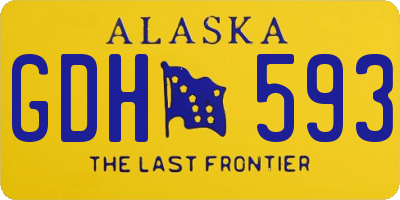 AK license plate GDH593