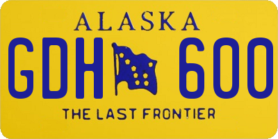 AK license plate GDH600