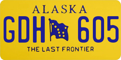 AK license plate GDH605