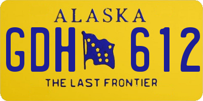AK license plate GDH612