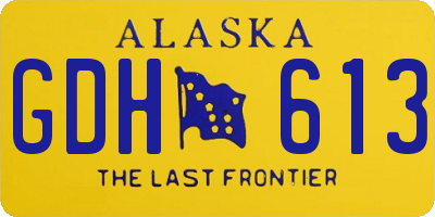 AK license plate GDH613