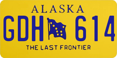 AK license plate GDH614