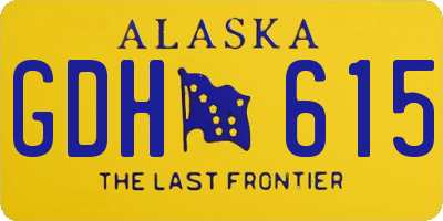 AK license plate GDH615