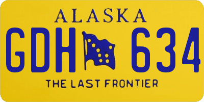 AK license plate GDH634
