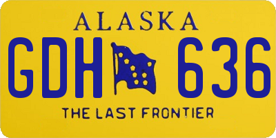 AK license plate GDH636