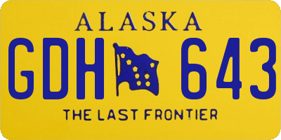AK license plate GDH643