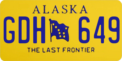 AK license plate GDH649