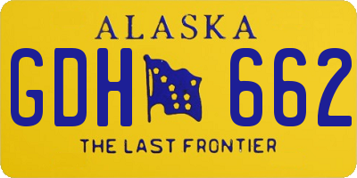 AK license plate GDH662