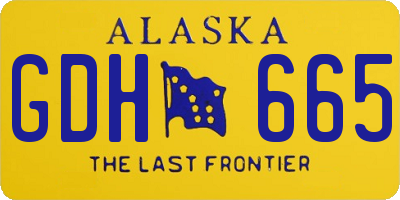 AK license plate GDH665