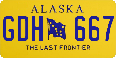 AK license plate GDH667