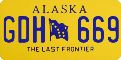 AK license plate GDH669