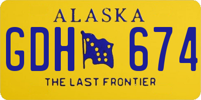 AK license plate GDH674