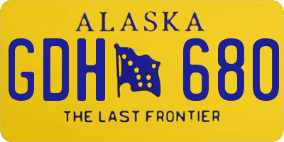 AK license plate GDH680