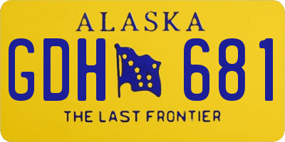 AK license plate GDH681