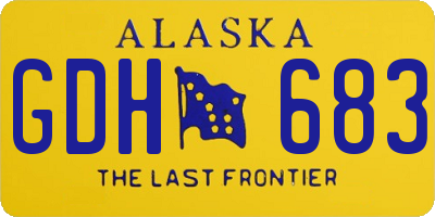 AK license plate GDH683