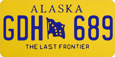 AK license plate GDH689