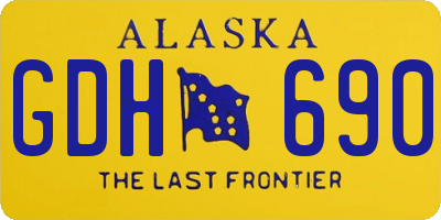 AK license plate GDH690
