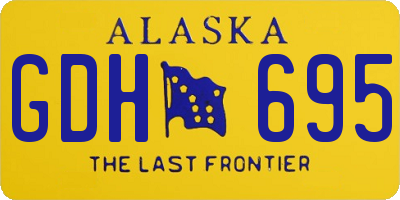 AK license plate GDH695