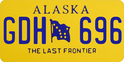 AK license plate GDH696
