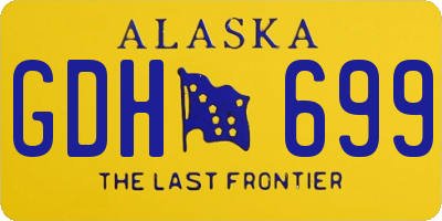 AK license plate GDH699