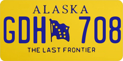 AK license plate GDH708