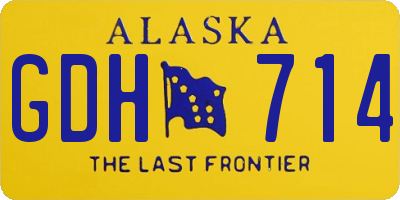 AK license plate GDH714