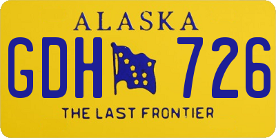 AK license plate GDH726