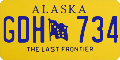 AK license plate GDH734