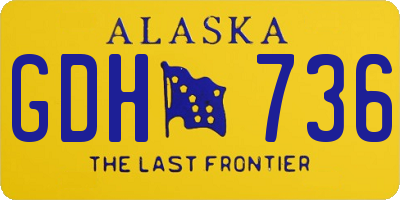 AK license plate GDH736