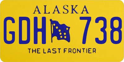 AK license plate GDH738