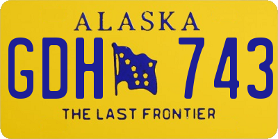 AK license plate GDH743