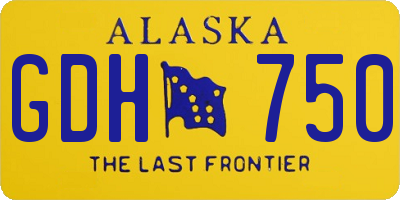AK license plate GDH750