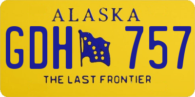 AK license plate GDH757