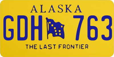 AK license plate GDH763