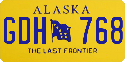 AK license plate GDH768
