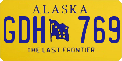 AK license plate GDH769