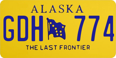 AK license plate GDH774