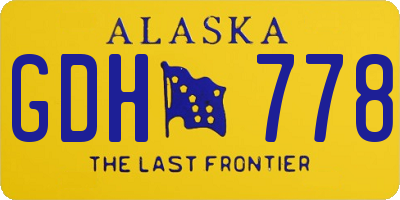AK license plate GDH778