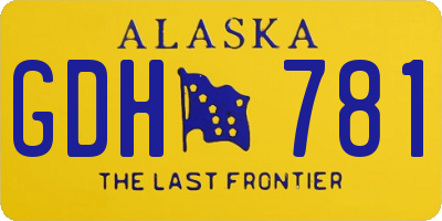AK license plate GDH781