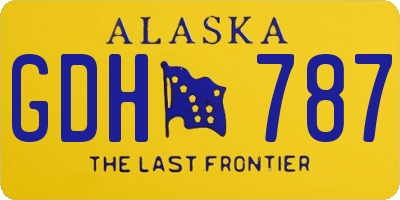 AK license plate GDH787