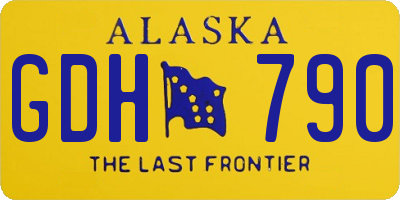 AK license plate GDH790