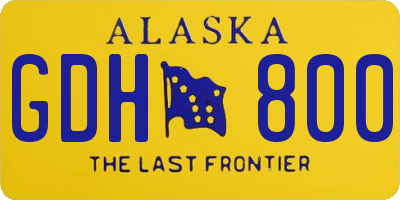 AK license plate GDH800