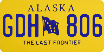 AK license plate GDH806