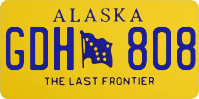 AK license plate GDH808