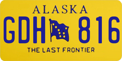 AK license plate GDH816