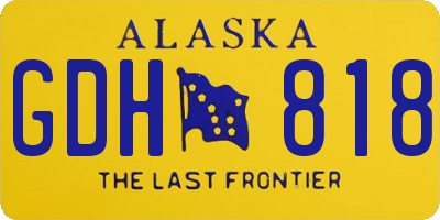 AK license plate GDH818
